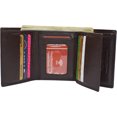 thumbnail image 2 of Marshal Wallet Genuine Leather Tri-fold Men's Wallet, Black, 2 of 30