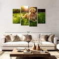 thumbnail image 2 of Elephant Stock Sunny Golden Retriever Wall Art - Horizontal Multi Panel Canvas - Living Room Wall Decor - Animal Multi Panel - Green And Orange Decor - 75" x 48", 2 of 8