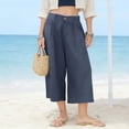 thumbnail image 5 of ibiyuan Womens Casual Pants Wide Leg Elastic Waist Palazzo Pants for Women Casual Flowy Womens Trousers Drawstring Women Lounge Pants Fashion Clothing Beach Clothes 2026, 5 of 9
