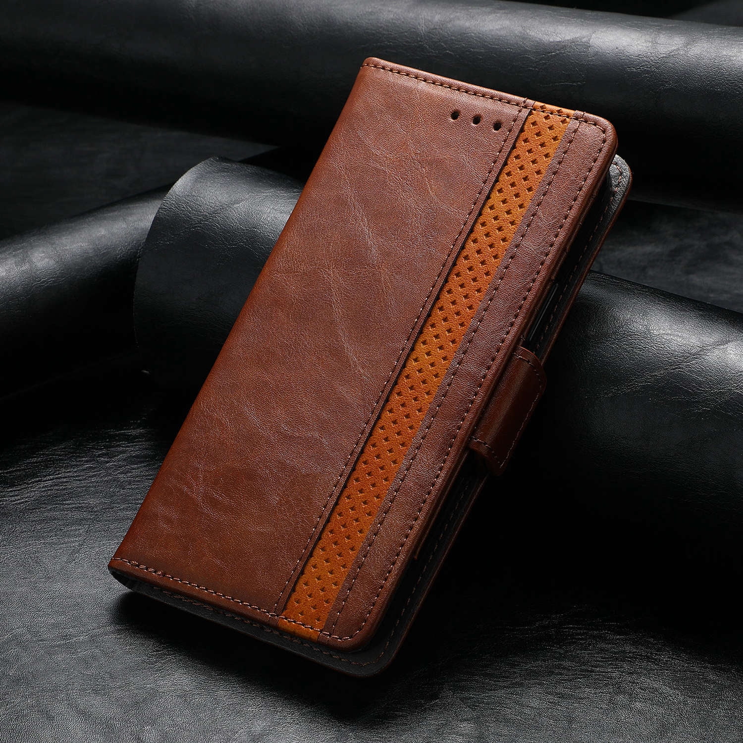 Leather Wallet Phone Case For Xiaomi Poco F6 Pro C55 C65 C50 F5 Pro M6 Pro Poco X5 Pro X4 M5 F4 F3 Quality Leather Phone Case With Card Holder Zipper