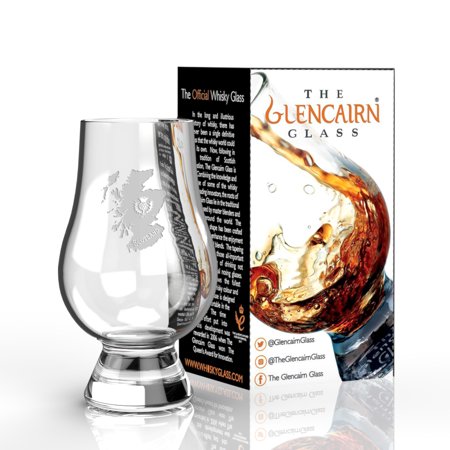 GLENCAIRN SCOTLAND MAP WITH THISTLE ENGRAVED WHISKY GLASS IN GIFT CARTON