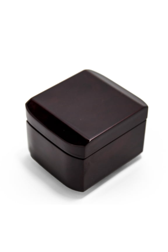 Hi Gloss Modern Petite 18 Note Music Box With Cut Edges - Silver Bells