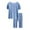 Blue, variant on Jiilone Toddler Girls Pajamas Sets 2Pcs Short Sleeve Solid Color Tshirts Shorts Pajamas Sets Kids Boys Basic Sleepwear Soft Loungewear Pjs Lounge Suits