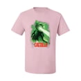 thumbnail image 2 of Catzilla Parody Taking Over City | Mens Cat Lover Graphic T-Shirt, Light Pink, 2XL, 2 of 3