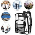 thumbnail image 4 of KOITHOT Heavy Duty Clear Backpacks Large Capacity Transparent Waterproof Backpacks for School Stadium College,Black, 4 of 7