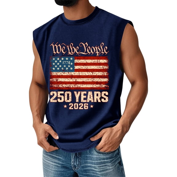 Independence Day Shirt Men Patriotic 250 Anniversary Usa Shirts Sleeveless Crew Neck Usa Flag T Shirts Graphic Muscle Fit American Flag Tank Tops Black M