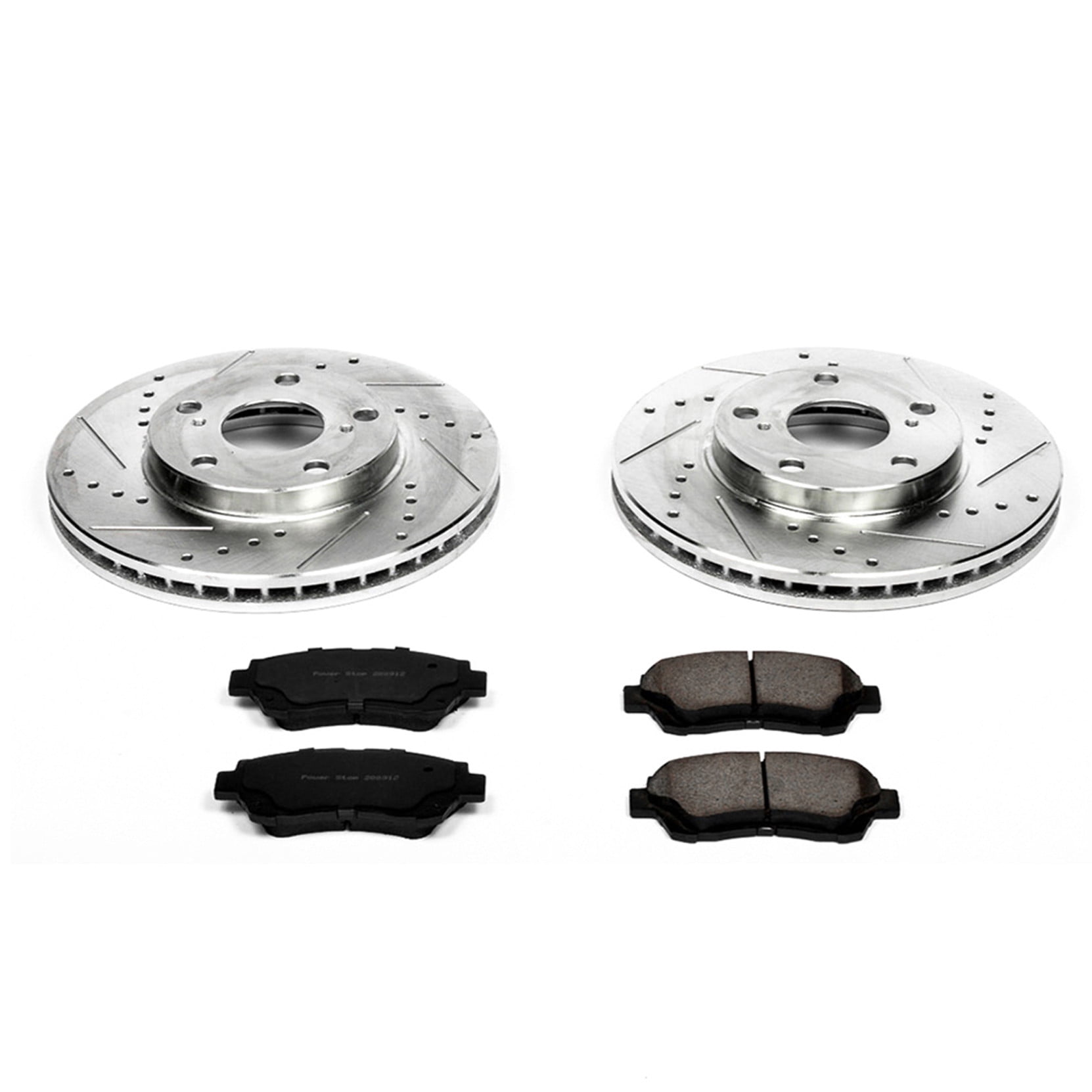 PowerStop Front Z23 Evolution Sport Carbon-Fiber Ceramic Brake Pad and Drilled & Slotted Rotor Kit Fits: LEXUS TOYOTA Select Models K1054