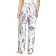 thumbnail image 3 of Pajama Pants Women, Purple flowers_A Sweatpants Soft Sleep Lounge Pants, Casual PJ Bottoms Pants with Pockets, 3 of 5