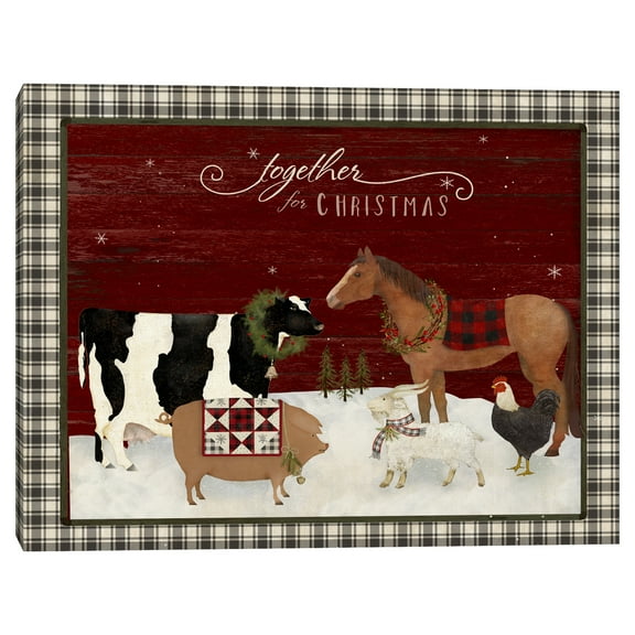 Together for Christmas By Beth Albert Canvas Art Print