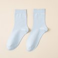 thumbnail image 2 of Cotton Seamless Toe Mid Calf Socks, Breathable Breathable Casual Crew Socks, Women Men Ankle Socks, 2 of 3