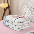 thumbnail image 5 of Homewish Spring Garden Floral Zipper Full Size Comforter Sets with Fitted Sheet and 2 Pillowcases,Girls Flower Dragonfly Zipper Bedding Set,Pink Reversible,4 Pieces, 5 of 7