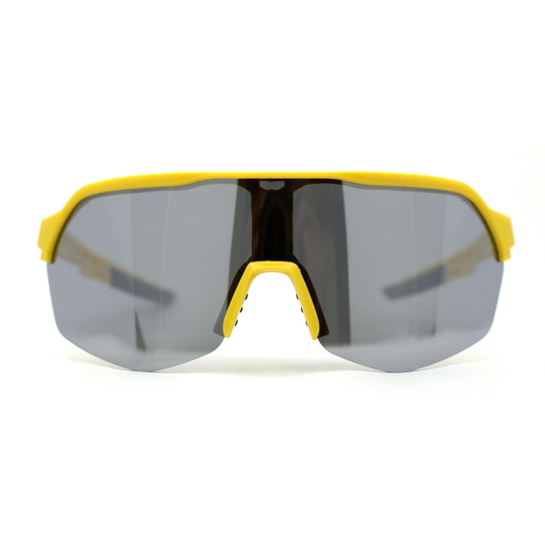 Xloop HD Polycarbonate Sport Wrap Sunglasses – Unisex Half Frame Running Sunglasses, Tortoise