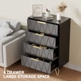 thumbnail image 2 of MONVANE 4 Drawer Dresser for Bedroom, Wood Black Dresser with Wide Drawers and Metal Handles,Modern Dresser Chest for Bedroom,Living Room,Entryway, 2 of 7