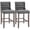 Gray 933, variant on Set of 2 Counter Height Bar Stools with Tufted Wingback, Armless Upholstered Dining Chair, Rubber Wood Legs, Gray, 26.25