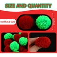 thumbnail image 2 of 20 Pcs 2 Inch Christmas Yarn Pom Poms Balls for DIY Handmade Crafts Fuzzy Pompoms for DIY Hats Thanksgiving Party Holiday Hanging Home Decorations, 2 of 7