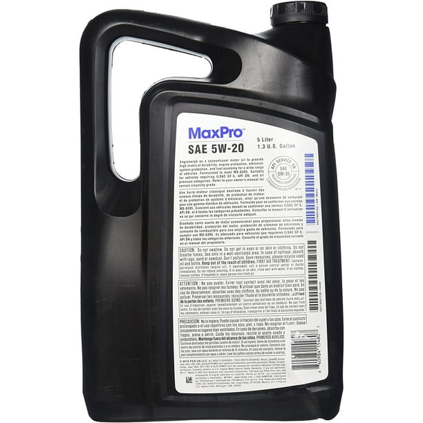 Mopar Genuine Chrysler Parts & Accessories Maxpro SAE 5W-20 Motor