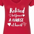 thumbnail image 4 of Inktastic Retired but Forever a Nurse at Heart Women's V-Neck T-Shirt, 4 of 5