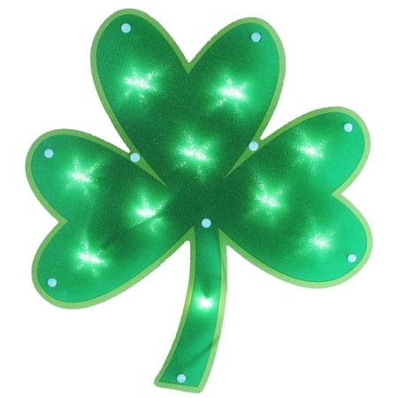 Impact Innovations Shamrock Lighted Window Decoration Indoor Outdoor Use 14 X 12.5