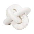 thumbnail image 6 of Marble Knot Sculpture for Living Room Decor - Home Tabletop Accent for Bathroom, Office, Shelf, Entryway, and Console Display - Intertwined Stone Ornament for Coffee Table Decor - 6", White, 6 of 12