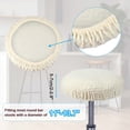 thumbnail image 3 of Uxcell Stool Covers Round, Elastic Bar Stool Covers Washable Stool Cushion Slipcover Stretchy Bar Chair Seat Cover for Chairs Beige 11"-14", 3 of 7