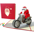 thumbnail image 5 of RV 4 piezas de tarjetas de felicitación de Navidad hechas a mano creativas Tarjeta de alto grado de árbol de Navidad tridimensional 3D (alce) Rojo Verde, 5 of 5