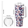 thumbnail image 4 of Logiee record rock music Skull Print 40OZ Ice Bully Cup with Handle and Straw, Double Wall Stainless Steel Tumbler,Travel Coffee Cup with Lid, Summer Insulation and Cooling Cup, 4 of 8