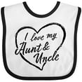 thumbnail image 3 of Inktastic I Love My Aunt and Uncle in Black Chalk Heart Boys or Girls Baby Bib, 3 of 4