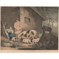 thumbnail image 3 of George Morland 18x15 Black Modern Framed Museum Art Print Titled - The Last Litter (1803), 3 of 5