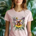 thumbnail image 5 of Beauty From Ashes Butterfly Sunflower Christian T-Shirt for Women, Azalea, Size XL, 5 of 6