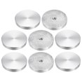 thumbnail image 1 of Unique Bargains M8 Thread 50mm Diameter Round Shape Aluminum Disc Hardware 8pack Aluminum Circle Disc Glass Top Adapter for Glass Table, 1 of 5
