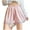 Pink, variant on Plus Size Women Shorts Denim Tennis Shorts for WomenFashionable Solid Color Lace Bottom Shorts