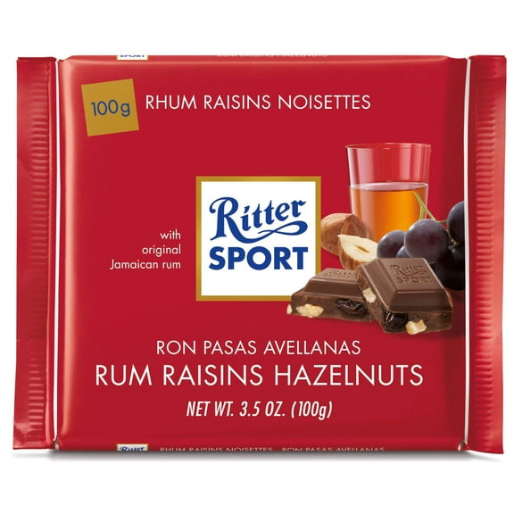 Ritter Sport Milk With Rum Raisins  Hazelnuts