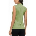 thumbnail image 2 of MoFiz Women's Golf Polo Sleeveless Shirt Quick Drying Casual Workout Tops Shirts Green XS, 2 of 7