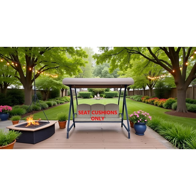 APEX GARDEN Replacement SEAT CUSHION for Model# GCS00229C Garden Treasures 3-person swing