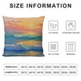 thumbnail image 5 of Landscape Blue Waves Beach Sunset Pillowcases Nature Ocean Seaside Oil Painting Pillow Case Decorative Throw Pillow Cover for Home Sofa Office, 5 of 5
