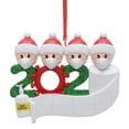 thumbnail image 1 of Adorno navideño con nombre personalizado con colgante colgante de máscara familiar (C) Tmvgtek Para estrenar, 1 of 7