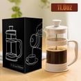 thumbnail image 5 of PARACITY Plastic lid French press 11.8 oz/350ml,Camping Mini Coffee/Tea Press of 304 Stainless Steel Filter and Heat Resistant Glass, 5 of 6