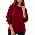 thumbnail image 4 of Tbopshirt Hoodies for Women Loose Casual Hoodie Long Sleeve Panel Splicing Pullover Sweatshirt for Daily Leisure & Street Style, 4 of 6
