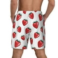 thumbnail image 4 of Uemuo Hand Drawn Strawberry Pattern Mens Swim Trunks Quick Dry Board Shorts with Mesh Lining, Stretch Beach Shorts Quick Dry No-Chafing Board Shorts-XX-Large, 4 of 9