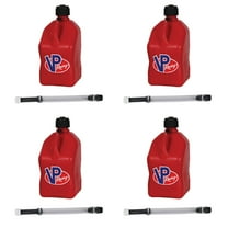 VP Racing Fuels Motorsport 5.5 Gal Utility Jug w/ Deluxe Hose, Red (4 Pack)