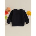 thumbnail image 4 of Liacowi Kids Baby Girl Sweatshirt Halloween Letter Print Long Sleeve Pullovers Autumn Tops for Toddler Cute Fall Clothes, 4 of 7