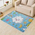 thumbnail image 2 of Cartoon Rugs for Bedroom - 5x7 Rug - Cartoon Rug - Cute Cloud and Rainbow Area Rug - Kids Kawaii Love Rugs - Blue Carpet, 2 of 7
