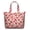 White-140, variant on Strawberry Flowers Travel Tote - Cute Kawaii Print, Large Capacity Zippered Bag with Interior Pockets for Women & Moms
