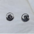 thumbnail image 2 of Unique Hawaiian Ocean Wave Earring, Sterling Silver Ocean Wave Stud Earring, E8817 Birthday Valentine Wife Mom Gift, 2 of 5