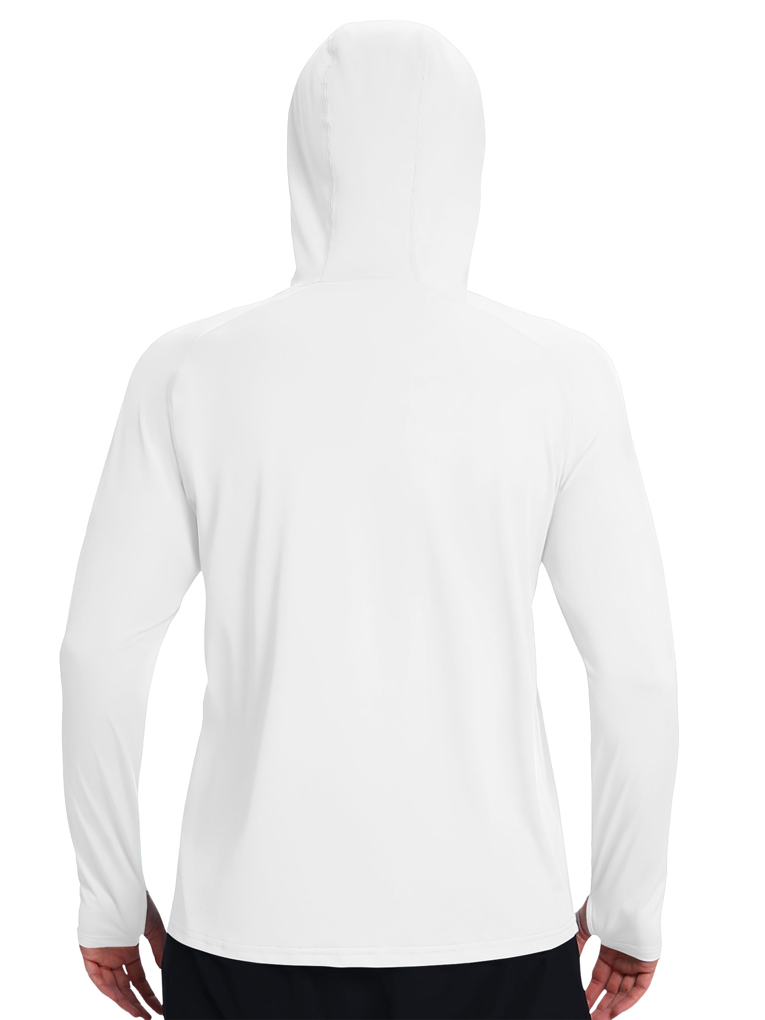Camisas de protección solar UPF 50+ con capucha para hombre, manga larga, para pesca, running y protección contra erupciones 2