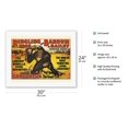 thumbnail image 2 of Gargantua the Great Gorilla - Ringling Brothers and Barnum & Bailey Circus - Greatest Show on Earth - Vintage Circus Poster c.1938 - Fine Art Rolled Canvas Print 20in x 26in, 2 of 4