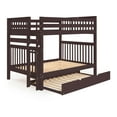 thumbnail image 3 of Bedz King Bunk Beds Full over Full Mission Style with End Ladder and a Twin Trundle, Dark Cherry, 3 of 9