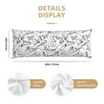 thumbnail image 2 of Naloa Black White Music Super Soft 20x60 Body Pillow Case,Long Side Hidden Zipper（PILLOWS ARE NOT INCLUDED）, 2 of 6