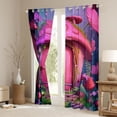 thumbnail image 3 of Feelyou Dreamy Mushroom House Blackout Curtains Set of 2 (52x84 Each), Jungle Frog Animal Window Curtains, Fairy Tale Princess Curtains and Drapes, Window Curtains Decor, 3 of 6
