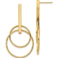 thumbnail image 1 of 14K Yellow Gold Jbsp's Polished Post Dangle Earrings (45.7 X 24.25) Made In Turkey le1946, 1 of 5